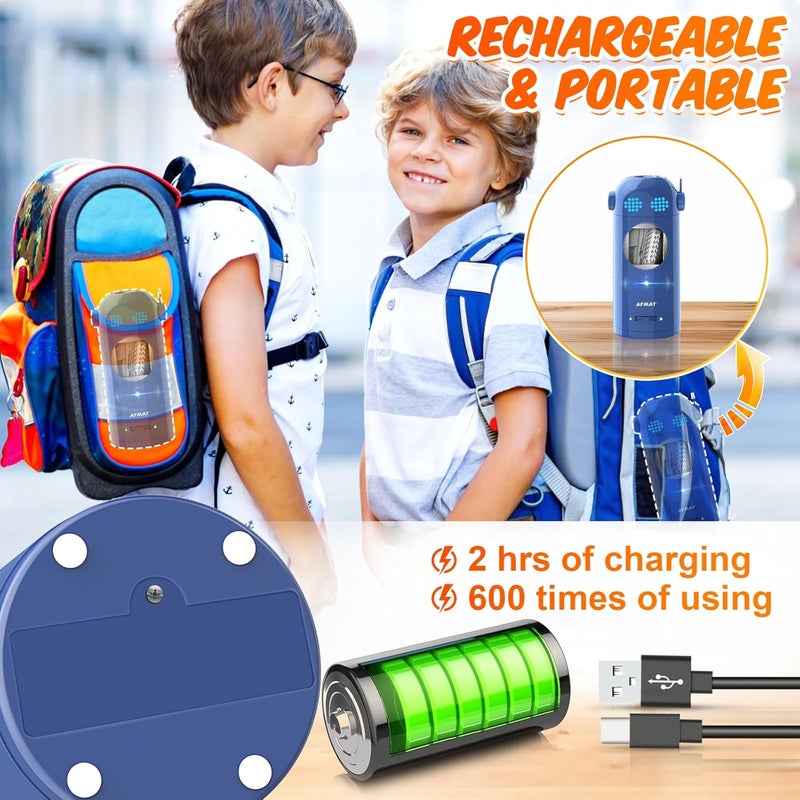 AFMAT Electric Colored Pencil Sharpener, Fully Automatic Pencil Sharpeners for 7-11.5mm Pencils, Robot Pencil Sharpener for Kids Auto in & Out, Rechargeable Hands-Free with Dotted Eyes, PSX5ET - Image 5
